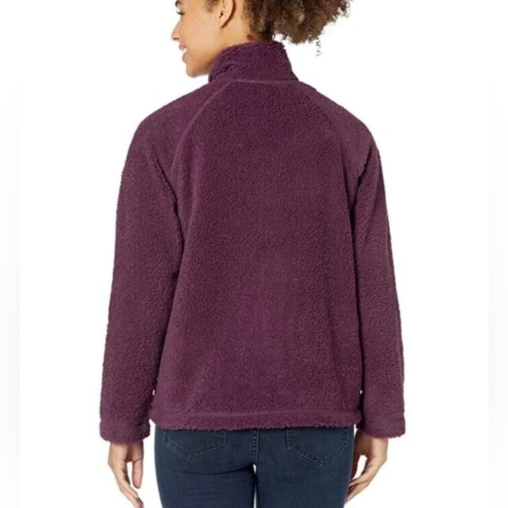 NWT The North Face Ridge Hoodie Full Zipper High Pile Jacket BlackBerry Size M - Picture 8 of 15